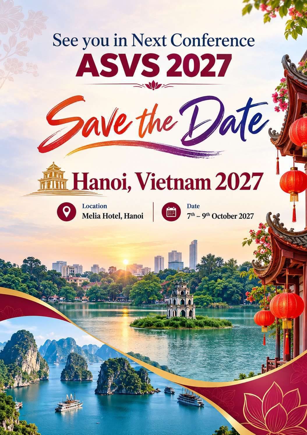 Save the Date poster for ASVS 2027 in Hanoi, Vietnam, 7 to 9 October 2027